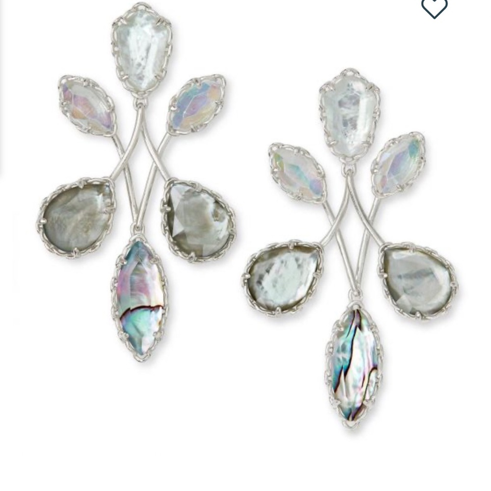 Kendra Scott Gwenyth Ivory Mix Mother of Pearl Statement Earrings